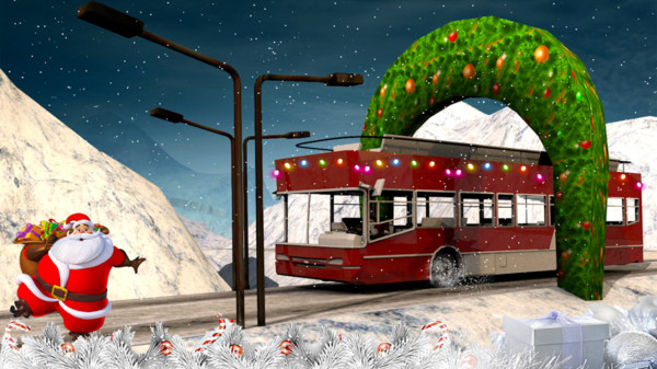 诞节雪地巴士模拟器